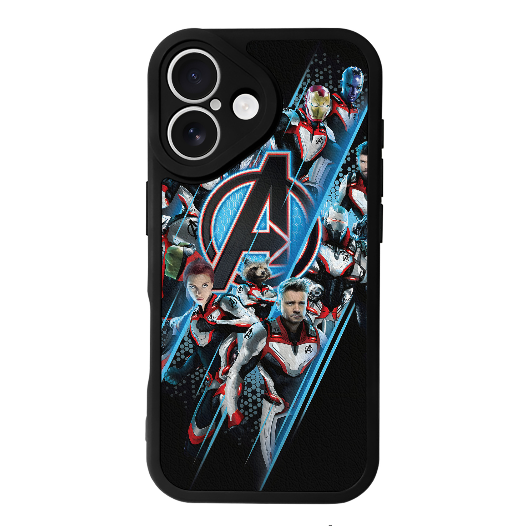 （画像用） アベンジャーズ The Avengers 【iPhone 16シリーズ対応】シリコンスマホケース（レザー調） 材質：シリコン